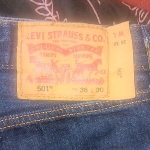 Levi's Men's Straight Jeans in Dark Blue Denim